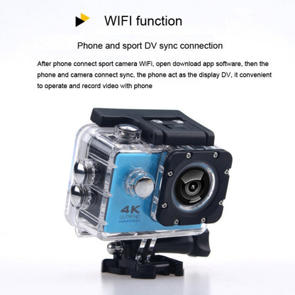 HAMTOD H9A HD 4K WiFi Sport Camera with Waterproof Case, Generalplus 4247, 2.0 inch LCD Screen, 120 Degree Wide Angle Lens (White) - HAMTOD by HAMTOD | Online Shopping UK | buy2fix