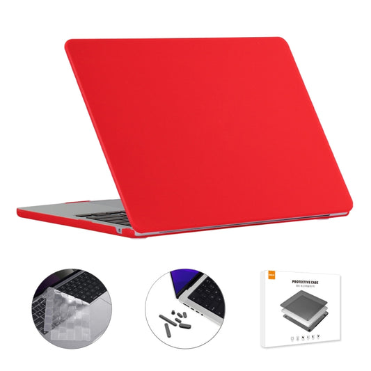 For MacBook Air 13.6 2022 A2681 US Version ENKAY 3 in 1 Matte Laptop Case with TPU Keyboard Film / Anti-dust Plugs (Red) - MacBook Air Cases by ENKAY | Online Shopping UK | buy2fix