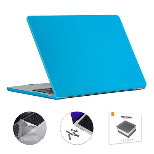 For MacBook Air 13.6 2022/2024 A2681 M2 / A3113 M3 US Version ENKAY 3 in 1 Matte Laptop Case with TPU Keyboard Film / Anti-dust Plugs (Baby Blue) - MacBook Air Cases by ENKAY | Online Shopping UK | buy2fix