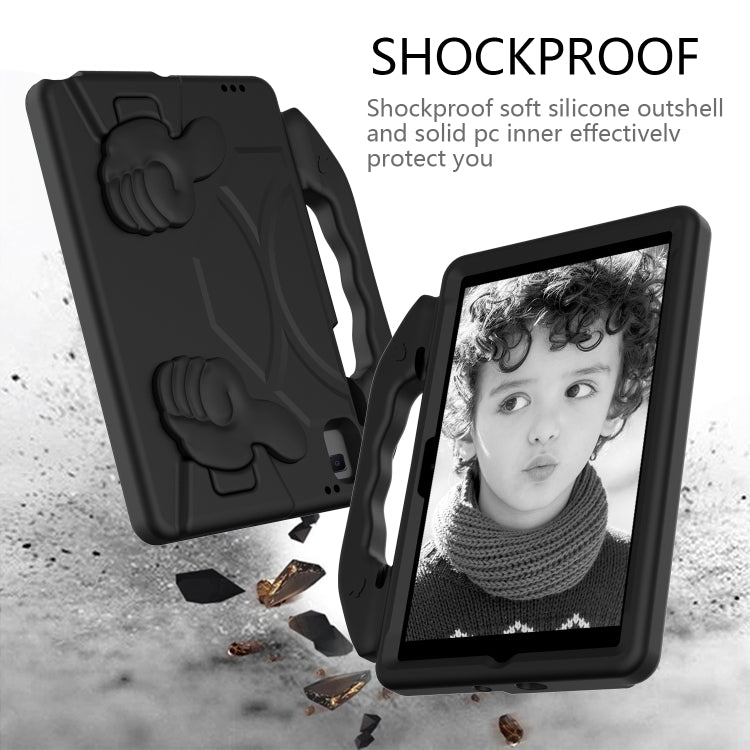 For Samsung Galaxy Tab A7 10.4(2020)T500/T505 EVA Material Children Flat Anti Falling Cover Protective Shell With Thumb Bracket(Black) - Samsung Accessories by buy2fix | Online Shopping UK | buy2fix