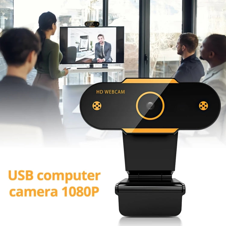 312 1080P HD USB 2.0 PC Desktop Camera Webcam with Mic, Cable Length: about 1.3m, Configuration:with Tripod - HD Camera by buy2fix | Online Shopping UK | buy2fix