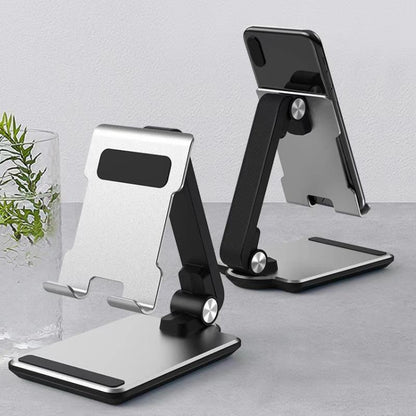 Foldable Tablet Desk Holder, Aluminum Alloy Base for iPad, Huawei Etc - Desktop Holder by buy2fix | Online Shopping UK | buy2fix