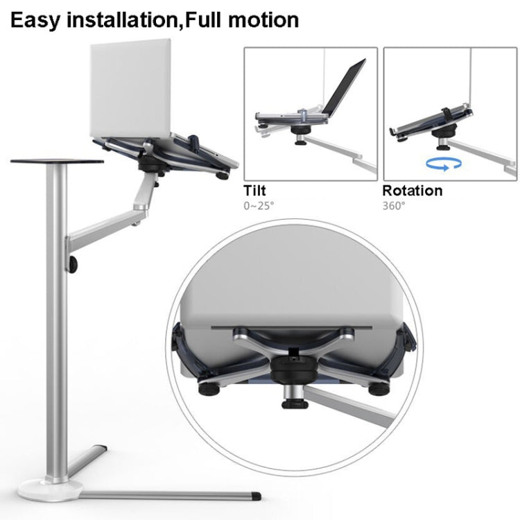 UP-8 3-in-1 Multifunction Adjustable Computer Floor Stand with Mouse Tray - Computer & Networking by buy2fix | Online Shopping UK | buy2fix