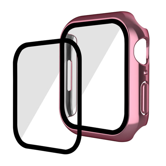 For Apple Watch Series 8 / 7 45mm ENKAY Hat-Prince 2 in 1 PC Frame + 9H Tempered Glass Case(Rose Gold) - Watch Cases by ENKAY | Online Shopping UK | buy2fix