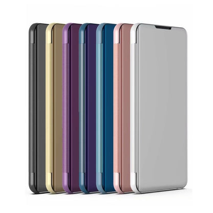 For Samsung Galaxy A53 5G Plated Mirror Flip Leather Case with Holder(Gold) - Samsung Accessories by buy2fix | Online Shopping UK | buy2fix