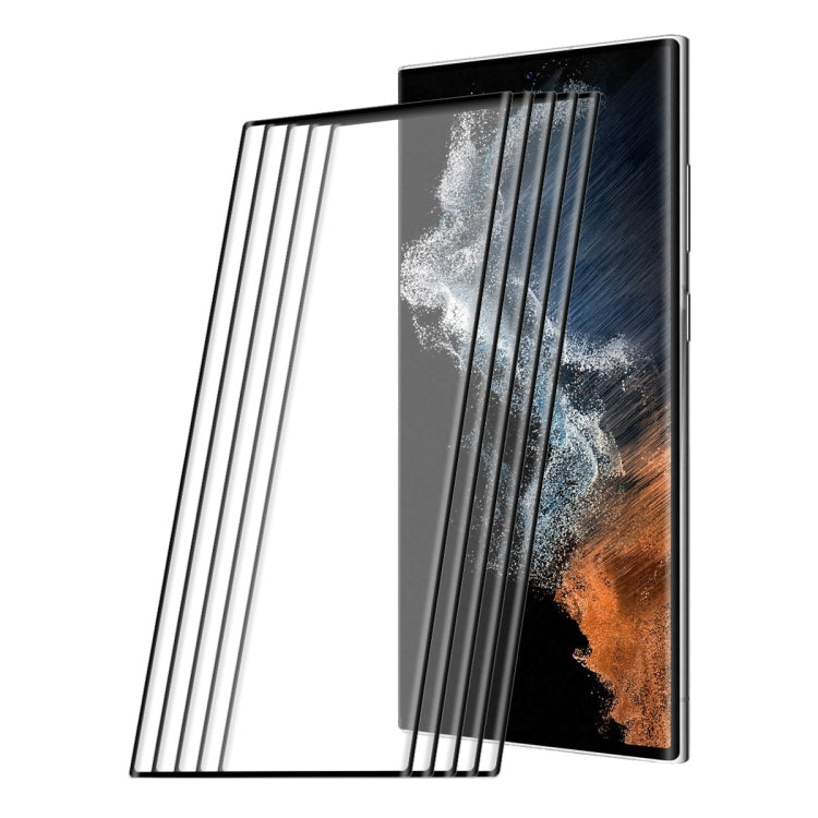 For Samsung Galaxy S22 Ultra 5pcs ENKAY 3D Curved Hot Bending Tempered Glass Full Film - Galaxy S22 Ultra 5G Tempered Glass by ENKAY | Online Shopping UK | buy2fix