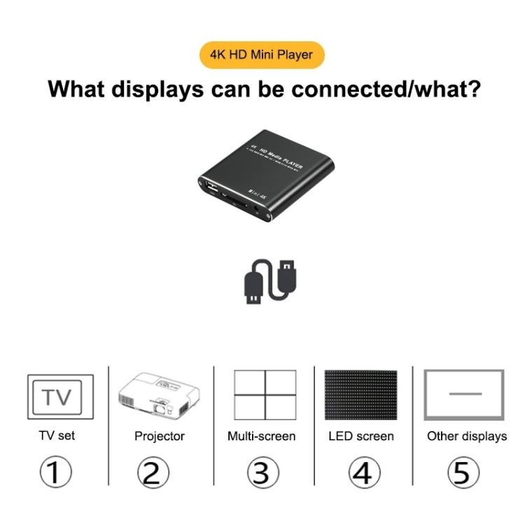 X9 HD Multimedia Player 4K Video Loop USB External Media Player AD Player(US Plug) - Consumer Electronics by buy2fix | Online Shopping UK | buy2fix