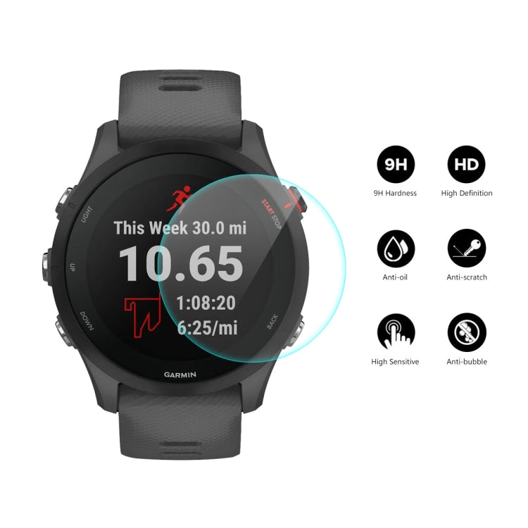 2 PCS For Garmin Forerunner 255S ENKAY 0.2mm 9H Tempered Glass Screen Protector Watch Film - Smart Wear by ENKAY | Online Shopping UK | buy2fix