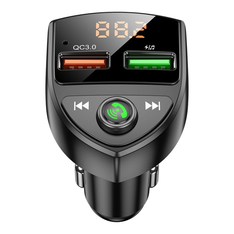 C8 Car  U Disk Bluetooth Player Fm Transmitter  QC3.0 Dual USB Ports Fast Charging - In Car by buy2fix | Online Shopping UK | buy2fix