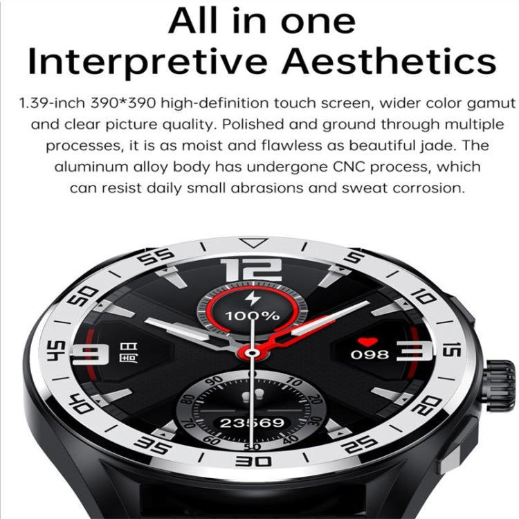 PG339 1.39 inch Color Screen Smart Watch, Support Heart Rate / Blood Pressure Monitoring(Silver) - Smart Wear by buy2fix | Online Shopping UK | buy2fix
