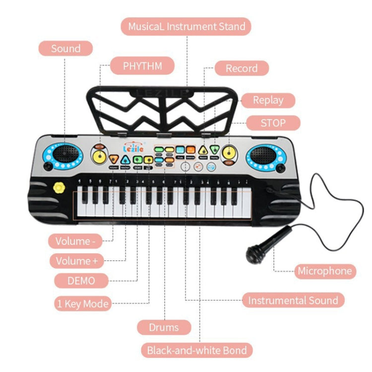 MoFun 3202 32 Keys Electronic Keyboard Children Piano - Music Toys by MoFun | Online Shopping UK | buy2fix