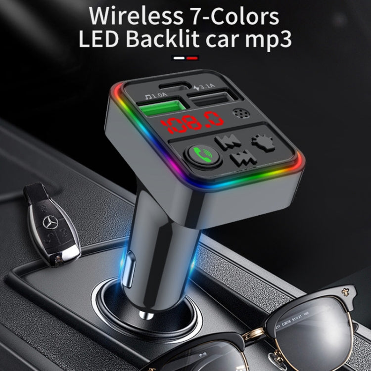 F18 FM Blue tooth Wireless Car Charger Dual USB Car MP3 Player - In Car by buy2fix | Online Shopping UK | buy2fix
