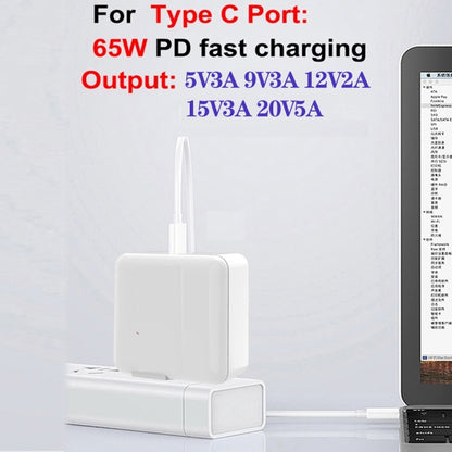 GaN 100W Dual USB + Dual USB-C/Type-C Multi Port Charger with 2m Type-C to Type-C Data Cable Set US Plug - Cable & Adapter by buy2fix | Online Shopping UK | buy2fix