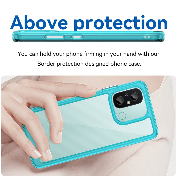 For Xiaomi Redmi 12C Colorful Series Acrylic + TPU Phone Case(Transparent Blue) - Xiaomi Cases by buy2fix | Online Shopping UK | buy2fix