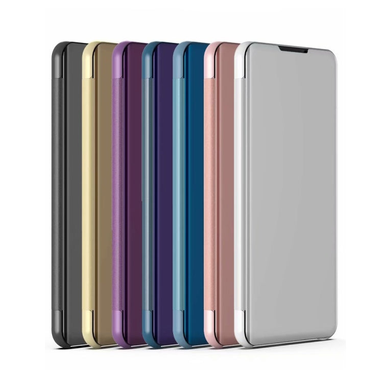 For Xiaomi Redmi Note 12 5G Plated Mirror Horizontal Flip Leather Case with Holder(Purple Blue) - Note 12 Cases by buy2fix | Online Shopping UK | buy2fix