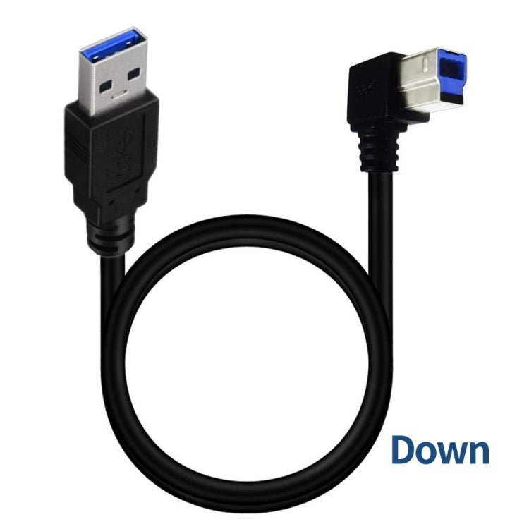 JUNSUNMAY USB 3.0 A Male to USB 3.0 B Male Adapter Cable Cord 1.6ft/0.5M for Docking Station, External Hard Drivers, Scanner, Printer and More(Down) - USB 3.0 by JUNSUNMAY | Online Shopping UK | buy2fix