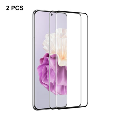 For Huawei P60 Pro / Art 2pcs ENKAY 3D Curved Full Glue Hot Bending Tempered Glass Full Film - Huawei Tempered Glass by ENKAY | Online Shopping UK | buy2fix