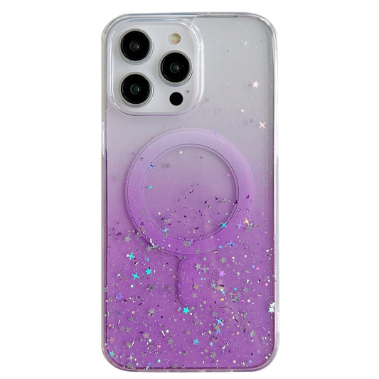 For iPhone 13 Pro MagSafe Glitter Hybrid Clear TPU Phone Case(Purple) - iPhone 13 Pro Cases by buy2fix | Online Shopping UK | buy2fix