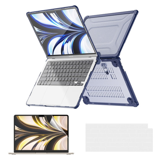 For MacBook Air 13.6 A2681 ENKAY Hat-Prince 3 in 1 Protective Bracket Case Cover Hard Shell with TPU Keyboard Film / PET Screen Protector, Version:US(Dark Blue) - MacBook Air Cases by ENKAY | Online Shopping UK | buy2fix