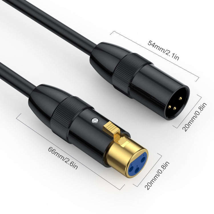 JUNSUNMAY XLR Male to Female Mic Cord 3 Pin Audio Cable Balanced Shielded Cable, Length:5m - Microphone Audio Cable & Connector by JUNSUNMAY | Online Shopping UK | buy2fix