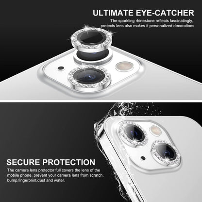 For iPhone 15 / 15 Plus ENKAY AR Anti-reflection Individual Diamond Ring Camera Lens Glass Full Film(Black) - iPhone 15 Tempered Glass by ENKAY | Online Shopping UK | buy2fix