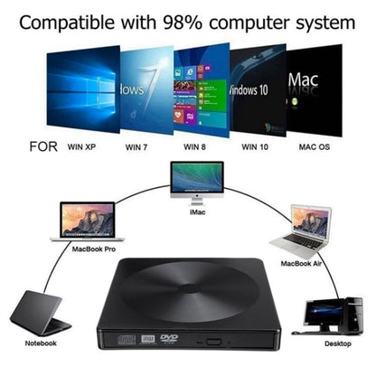 YJ895 High Speed DVD Burner Type-C Computer Laptop External Optical Drive Burner - Rewritable Drive by buy2fix | Online Shopping UK | buy2fix