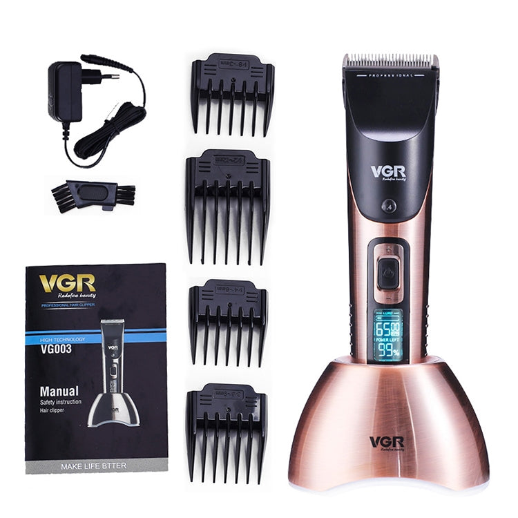 VGR V-003 10W Adjustable Multi-speed Barber Scissors with LED Display, Plug Type: EU Plug - Hair Trimmer by VGR | Online Shopping UK | buy2fix