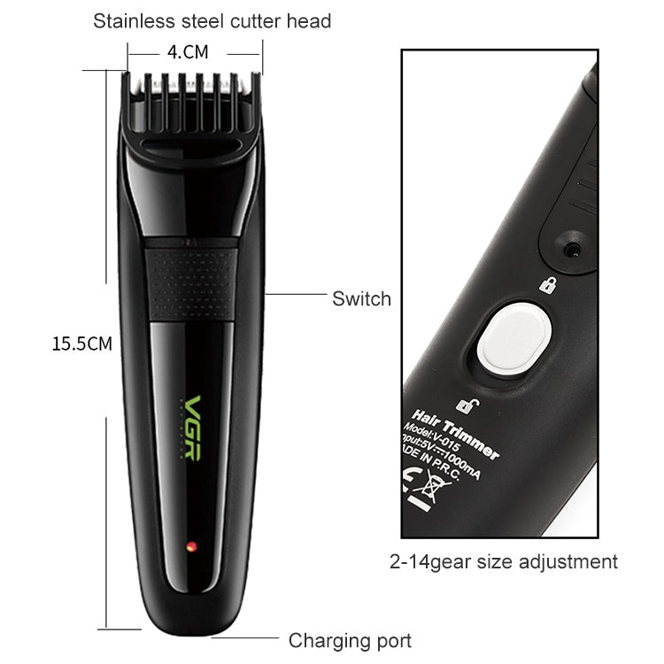 VGR V-015 5W USB Styling Electric Hair Clipper - Hair Trimmer by VGR | Online Shopping UK | buy2fix