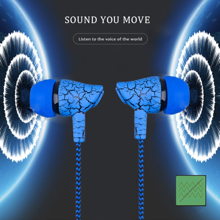 3.5mm Jack Crack Earphone Wired Headset Super Bass Sound Headphone Earbud with Mic for Mobile Phone Samsung Xiaomi MP3 4(Green) - In Ear Wired Earphone by buy2fix | Online Shopping UK | buy2fix