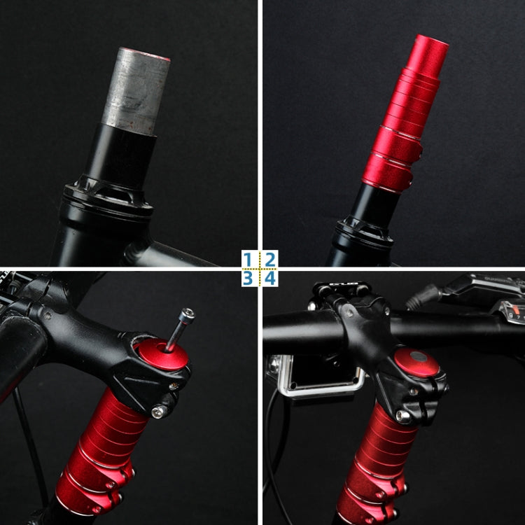 FMFXTR Mountain Bike Handlebar Aluminum Alloy Height Increaser, Increase Height:14.4cm(Red) - Outdoor & Sports by FMFXTR | Online Shopping UK | buy2fix