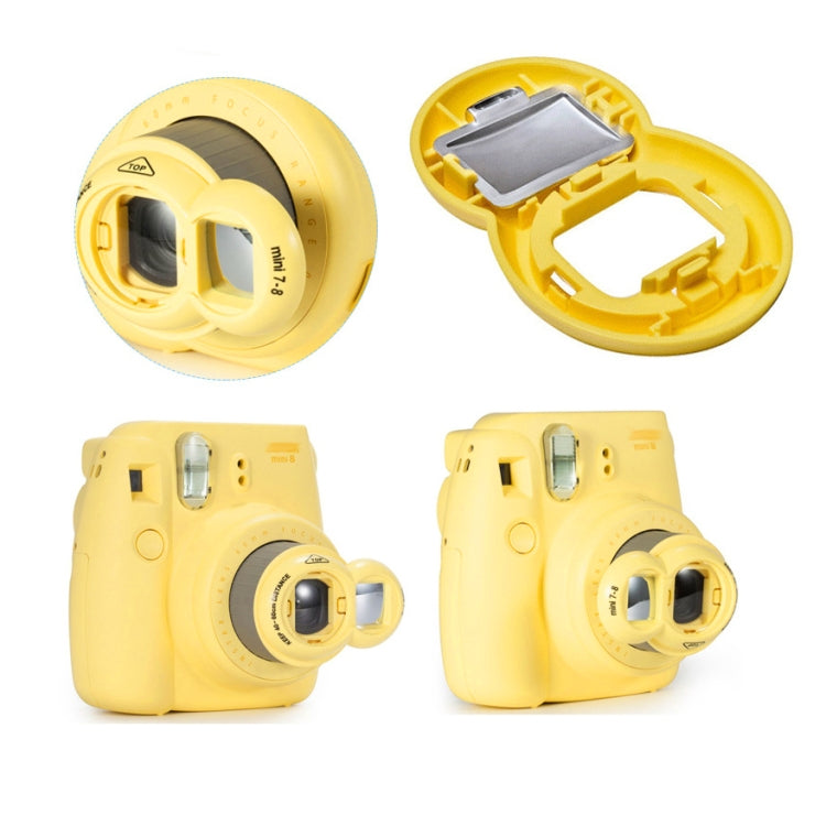 2PCS Selfie Mirror for Polaroid Mini7s / Mini8(Yellow) - Camera Accessories by buy2fix | Online Shopping UK | buy2fix