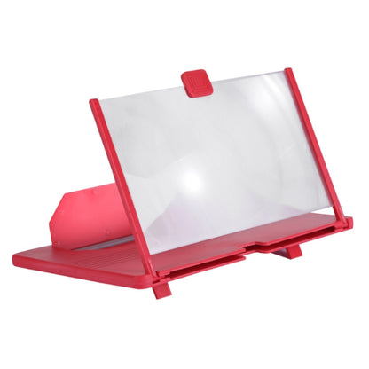 12 Inch Pull-Out Mobile Phone Screen Magnifier 3D Desktop Stand, Style:Blu-ray Model(Red) - Screen Magnifier by buy2fix | Online Shopping UK | buy2fix