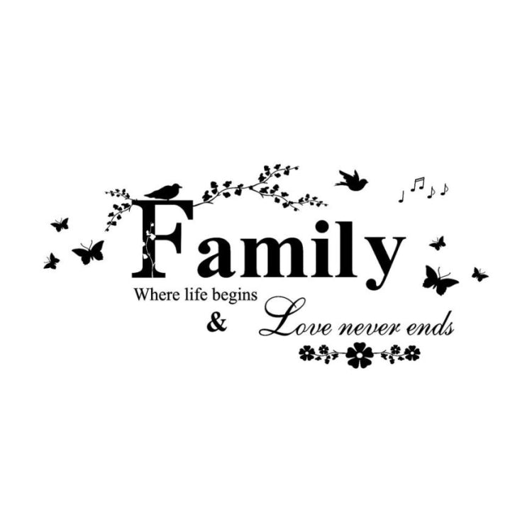 Family English Letter Creative Living Room Porch Decoration Background Wall Stickers - Home & Garden by buy2fix | Online Shopping UK | buy2fix