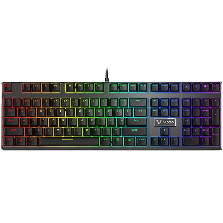 Rapoo V700RGB 104 Keys USB Wired Game Computer without Punching Mechanical Keyboard(Tea Shaft) - Wired Keyboard by Rapoo | Online Shopping UK | buy2fix