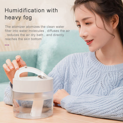 USB Charging Air Humidifier Heavy Fog Sprayer Household Desk Lamp Aromatherapy Diffuser Air Purifier(Pink) - Home & Garden by buy2fix | Online Shopping UK | buy2fix