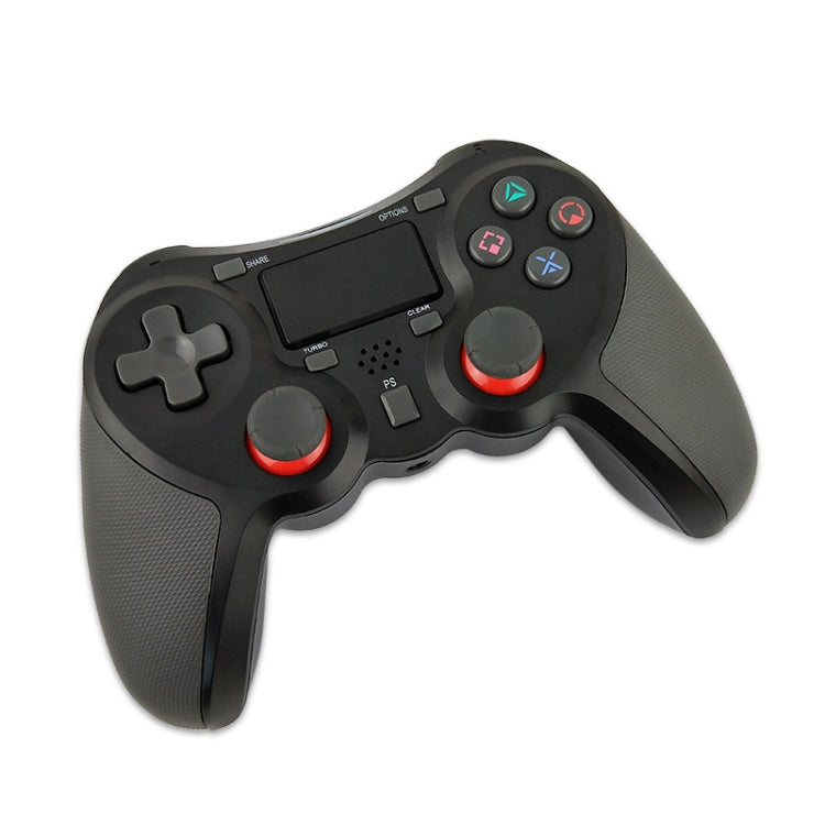 Rubberized Wireless Game Controller Bluetooth Handle for PS4 Host(black B) - Gamepads by buy2fix | Online Shopping UK | buy2fix
