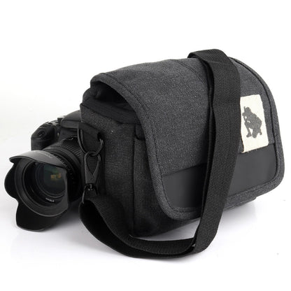 Universal DSLR Camera Shoulder Bag Canvas Photo Handbag, External size: 19 x 17 x 10mm(Black) - Camera Accessories by buy2fix | Online Shopping UK | buy2fix