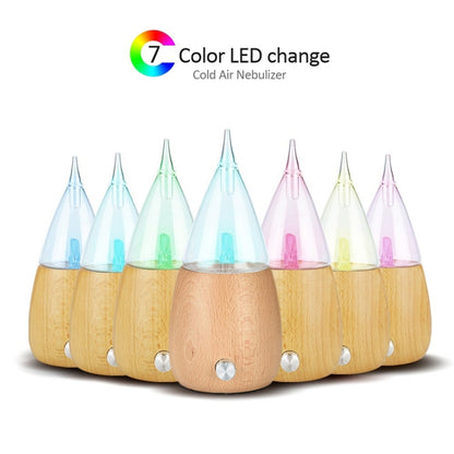 Waterless Diffuser Essential Oil Spray Wood Glass Aromatherapy Air Humidifier, Plug Type:UK Plug(Light Wood Grain) - Home & Garden by buy2fix | Online Shopping UK | buy2fix