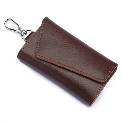 Multifunctional Litchi Texture Leather Keychain Bag Car Key Bag(Coffee) - Car Key Cases by buy2fix | Online Shopping UK | buy2fix