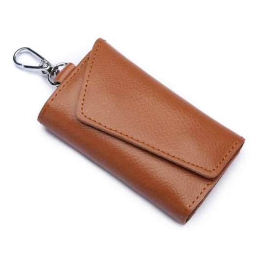 Multifunctional Litchi Texture Leather Keychain Bag Car Key Bag(Brown) - Car Key Cases by buy2fix | Online Shopping UK | buy2fix