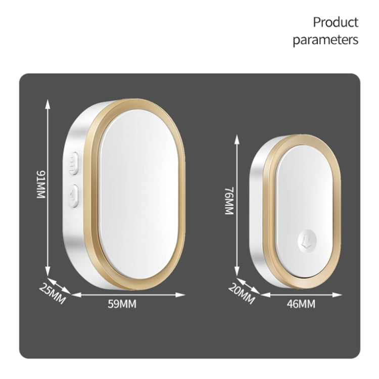 CACAZI A99 Home Smart Remote Control Doorbell Elderly Pager, Style:UK Plug(White) - Security by CACAZI | Online Shopping UK | buy2fix