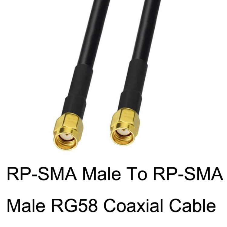 RP-SMA Male To RP-SMA Male RG58 Coaxial Adapter Cable, Cable Length:5m - Connectors by buy2fix | Online Shopping UK | buy2fix