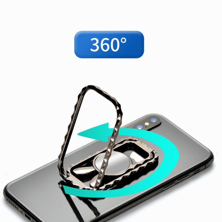Metal Car Mobile Phone Folding Bracket Ring Buckle Paste Bracket,Style: Gourd(Black) - Ring Holder by buy2fix | Online Shopping UK | buy2fix