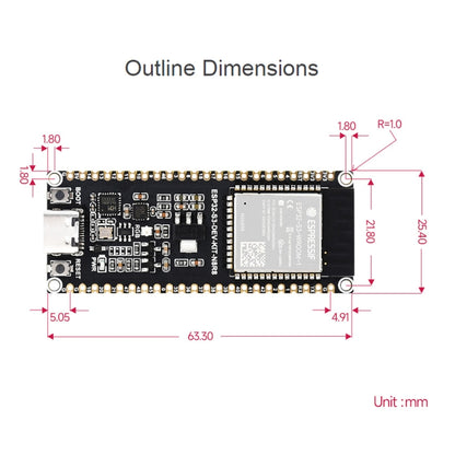 Waveshare ESP32-S3 Microcontroller 2.4GHz Wi-Fi Development Board ESP32-S3-WROOM-1-N8R8 Module Standard Ver. - Arduino Nucleo Accessories by Waveshare | Online Shopping UK | buy2fix