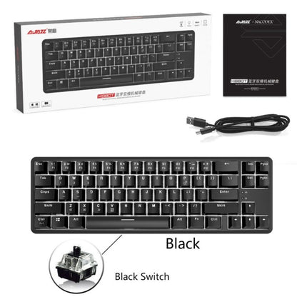 Ajazz K680T Mini USB Wired Dual-mode Charging 68-keys Laptop Bluetooth Mechanical Keyboard, Cable Length: 1.6m, Style:Black Shaft(Black) - Wired Keyboard by Ajazz | Online Shopping UK | buy2fix