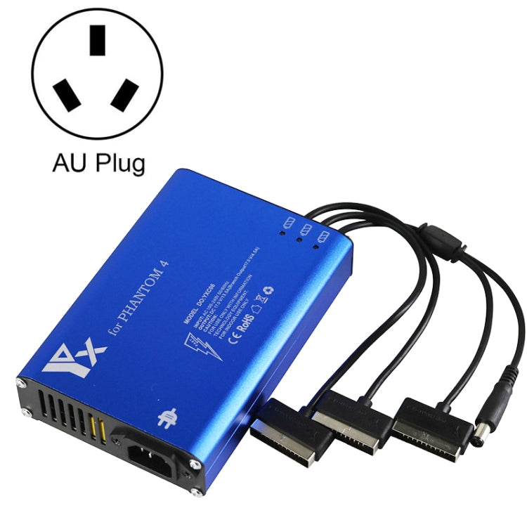 For DJI Phantom 4 Pro Advanced+ Charger  4 in 1 Hub Intelligent Battery Controller Charger, Plug Type:AU Plug - DJI & GoPro Accessories by buy2fix | Online Shopping UK | buy2fix