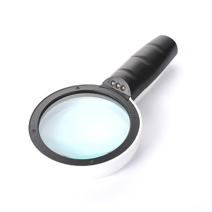 Handheld High-definition Lens with LED Light Reading and Maintenance Magnifying Glass for the Elderly, Style:95mm 10 Times - Consumer Electronics by buy2fix | Online Shopping UK | buy2fix