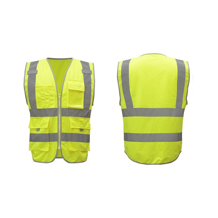 Multi-pockets Safety Vest Reflective Workwear Clothing, Size:L-Chest 118cm(Yellow) - Reflective Safety Clothing by buy2fix | Online Shopping UK | buy2fix