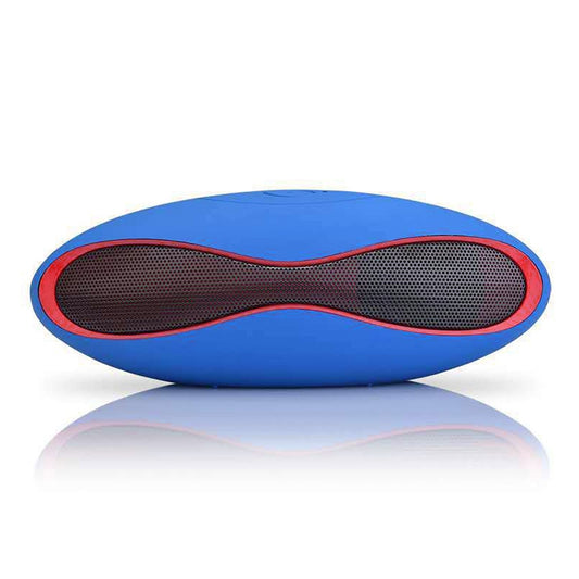 3D Stereo Mini Rugby Shape Bluetooth Speaker with TF Card Slot(Blue) - Mini Speaker by buy2fix | Online Shopping UK | buy2fix