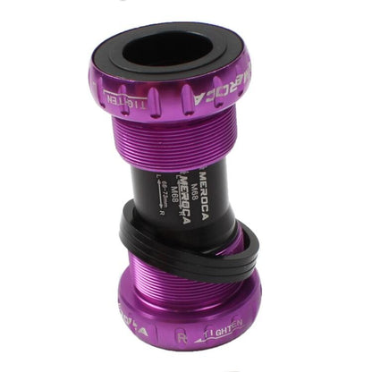 Meroca Mountain Bike Bottom Axle One Hollow Bb Bicycle Screw-In Bottom(Purple) - Outdoor & Sports by buy2fix | Online Shopping UK | buy2fix